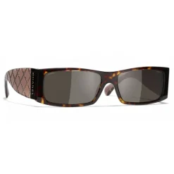 Chanel Sunglasses & Eyewear-- Rectangle Sunglasses - Dark Tortoise Brown - Eyewear - Avvenice