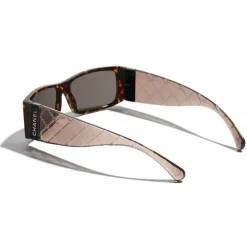 Chanel Sunglasses & Eyewear-- Rectangle Sunglasses - Dark Tortoise Brown - Eyewear - Avvenice