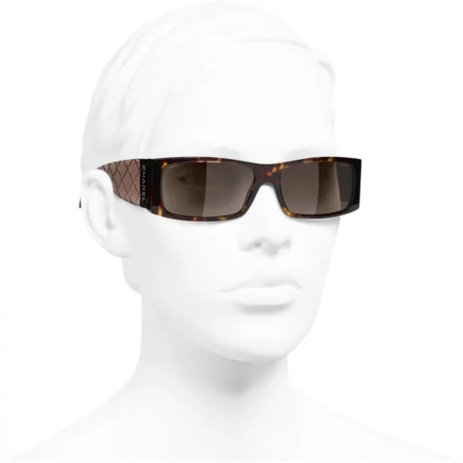 Chanel Sunglasses & Eyewear-- Rectangle Sunglasses - Dark Tortoise Brown - Eyewear - Avvenice