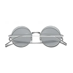 Chanel Sunglasses & Eyewear-- Round Sunglasses - Silver Gray - Eyewear - Avvenice