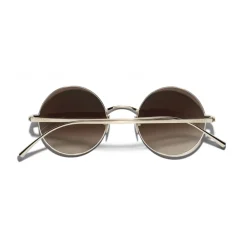 Chanel Sunglasses & Eyewear-- Round Sunglasses - Gold Brown Gradient - Eyewear - Avvenice
