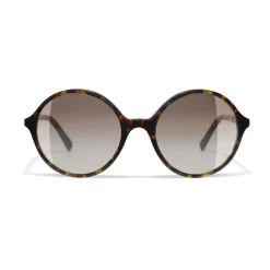 Chanel Sunglasses & Eyewear-- Round Sunglasses - Dark Tortoise Brown - Eyewear - Avvenice