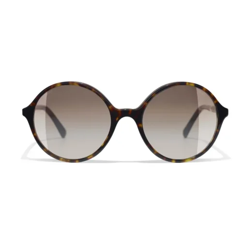 Chanel Sunglasses & Eyewear-- Round Sunglasses - Dark Tortoise Brown - Eyewear - Avvenice