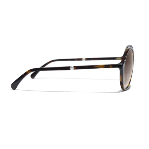 Chanel Sunglasses & Eyewear-- Round Sunglasses - Dark Tortoise Brown - Eyewear - Avvenice