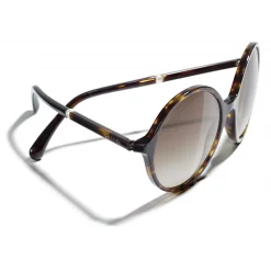 Chanel Sunglasses & Eyewear-- Round Sunglasses - Dark Tortoise Brown - Eyewear - Avvenice