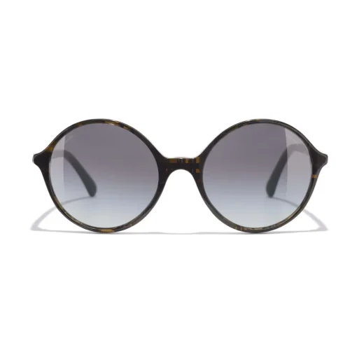 Chanel Sunglasses & Eyewear-- Round Sunglasses - Dark Brown Gray - Eyewear - Avvenice