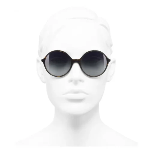 Chanel Sunglasses & Eyewear-- Round Sunglasses - Dark Brown Gray - Eyewear - Avvenice