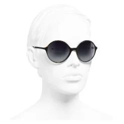 Chanel Sunglasses & Eyewear-- Round Sunglasses - Dark Brown Gray - Eyewear - Avvenice