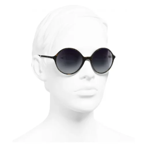 Chanel Sunglasses & Eyewear-- Round Sunglasses - Dark Brown Gray - Eyewear - Avvenice