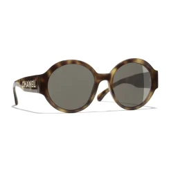 Chanel Sunglasses & Eyewear-- Round Sunglasses - Tortoise Brown - Eyewear - Avvenice
