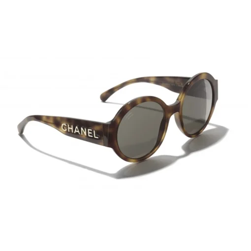 Chanel Sunglasses & Eyewear-- Round Sunglasses - Tortoise Brown - Eyewear - Avvenice