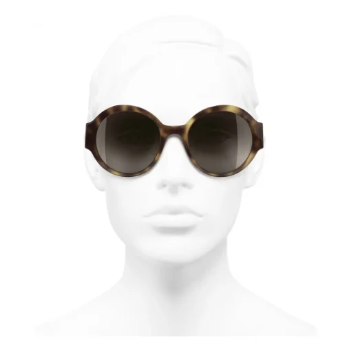 Chanel Sunglasses & Eyewear-- Round Sunglasses - Tortoise Brown - Eyewear - Avvenice