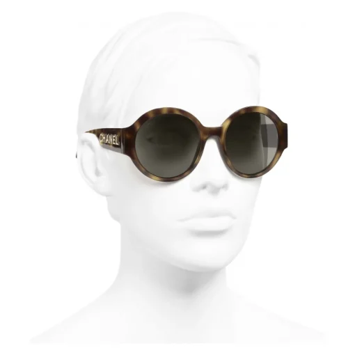 Chanel Sunglasses & Eyewear-- Round Sunglasses - Tortoise Brown - Eyewear - Avvenice