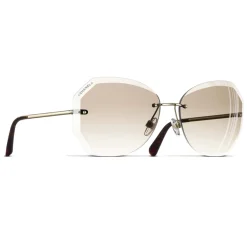 Chanel Sunglasses & Eyewear-- Round Sunglasses - Gold Beige - Eyewear - Avvenice