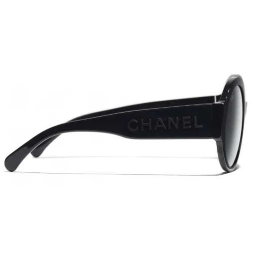 Chanel Sunglasses & Eyewear-- Round Sunglasses - Dark Blue Gray - Eyewear - Avvenice