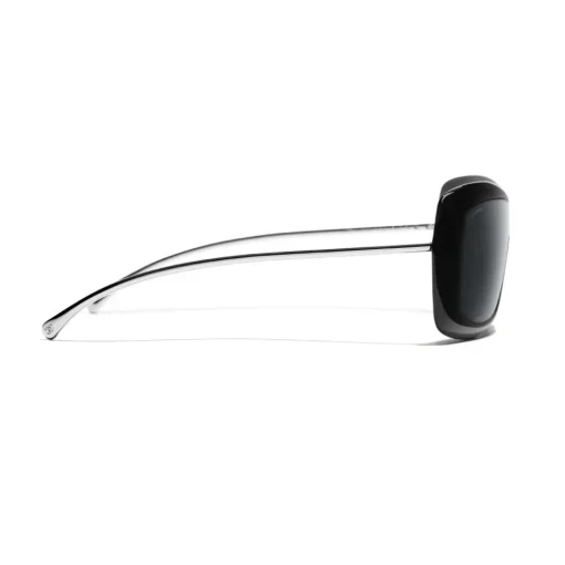 Chanel Sunglasses & Eyewear-- Shield Sunglasses - Black Gray - Eyewear - Avvenice