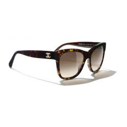 Chanel Sunglasses & Eyewear-- Square Sunglasses - Dark Tortoise Brown - Eyewear - Avvenice