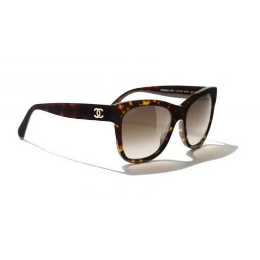 Chanel Sunglasses & Eyewear-- Square Sunglasses - Dark Tortoise Brown - Eyewear - Avvenice