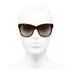 Chanel Sunglasses & Eyewear-- Square Sunglasses - Dark Tortoise Brown - Eyewear - Avvenice