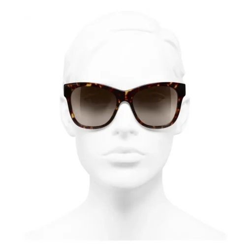 Chanel Sunglasses & Eyewear-- Square Sunglasses - Dark Tortoise Brown - Eyewear - Avvenice