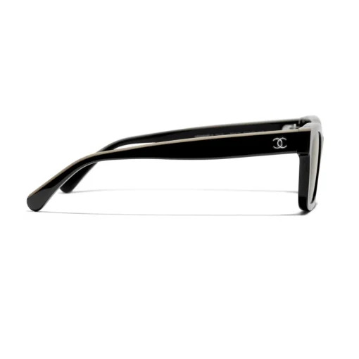 Chanel Sunglasses & Eyewear-- Square Sunglasses - Black Beige Brown - Eyewear - Avvenice