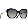 Chanel Sunglasses & Eyewear-- Square Sunglasses - Black Gray Gradient - Eyewear - Avvenice