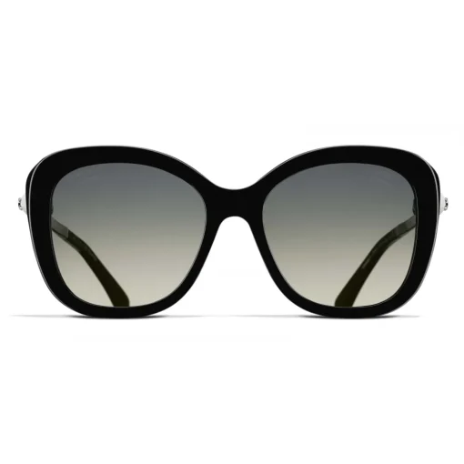 Chanel Sunglasses & Eyewear-- Square Sunglasses - Black Gray Gradient - Eyewear - Avvenice