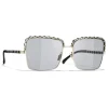Chanel Sunglasses & Eyewear-- Square Sunglasses - Light Gray - Eyewear - Avvenice