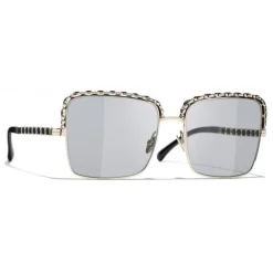 Chanel Sunglasses & Eyewear-- Square Sunglasses - Light Gray - Eyewear - Avvenice