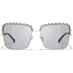 Chanel Sunglasses & Eyewear-- Square Sunglasses - Light Gray - Eyewear - Avvenice