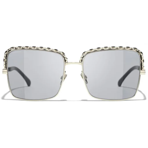 Chanel Sunglasses & Eyewear-- Square Sunglasses - Light Gray - Eyewear - Avvenice