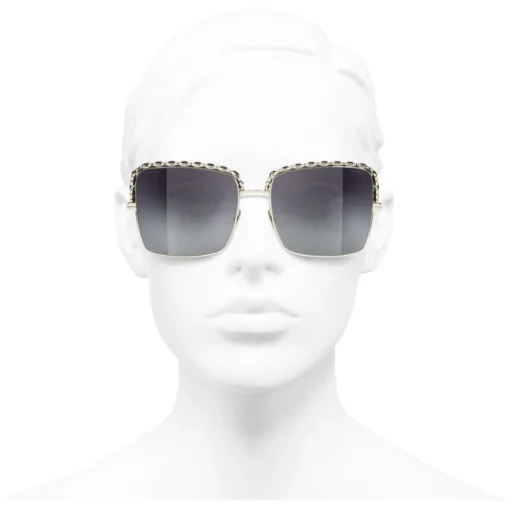 Chanel Sunglasses & Eyewear-- Square Sunglasses - Light Gray - Eyewear - Avvenice