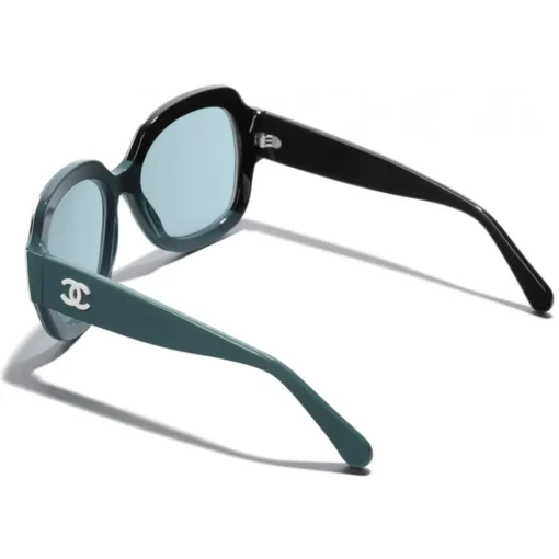 Chanel Sunglasses & Eyewear-- Square Sunglasses - Black Green Blue - Eyewear - Avvenice