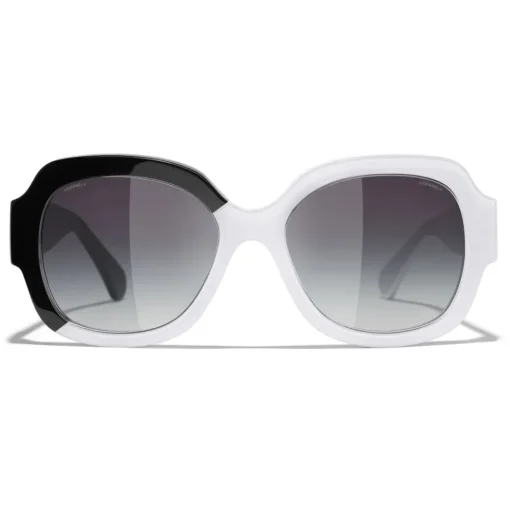 Chanel Sunglasses & Eyewear-- Square Sunglasses - Black White Gray - Eyewear - Avvenice