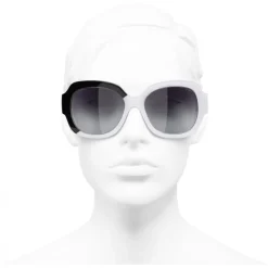 Chanel Sunglasses & Eyewear-- Square Sunglasses - Black White Gray - Eyewear - Avvenice