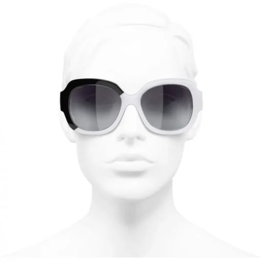 Chanel Sunglasses & Eyewear-- Square Sunglasses - Black White Gray - Eyewear - Avvenice