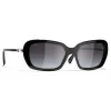Chanel Sunglasses & Eyewear-- Square Sunglasses - Black Gray - Eyewear - Avvenice