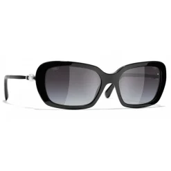 Chanel Sunglasses & Eyewear-- Square Sunglasses - Black Gray - Eyewear - Avvenice