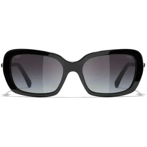 Chanel Sunglasses & Eyewear-- Square Sunglasses - Black Gray - Eyewear - Avvenice
