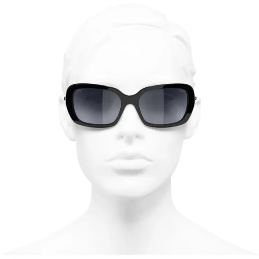 Chanel Sunglasses & Eyewear-- Square Sunglasses - Black Gray - Eyewear - Avvenice