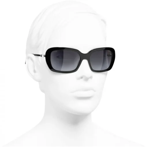 Chanel Sunglasses & Eyewear-- Square Sunglasses - Black Gray - Eyewear - Avvenice