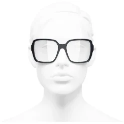 Chanel Sunglasses & Eyewear-- Square Sunglasses - Dark Blue Transparent - Eyewear - Avvenice