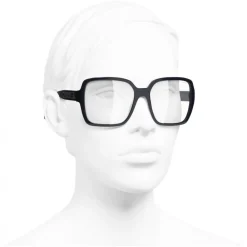 Chanel Sunglasses & Eyewear-- Square Sunglasses - Dark Blue Transparent - Eyewear - Avvenice