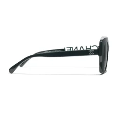 Chanel Sunglasses & Eyewear-- Square Sunglasses - Dark Green Mirror - Eyewear - Avvenice