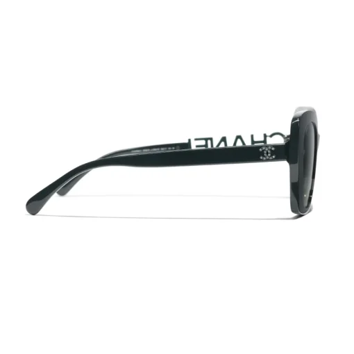 Chanel Sunglasses & Eyewear-- Square Sunglasses - Dark Green Mirror - Eyewear - Avvenice