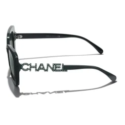 Chanel Sunglasses & Eyewear-- Square Sunglasses - Dark Green Mirror - Eyewear - Avvenice