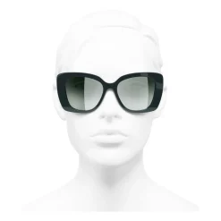 Chanel Sunglasses & Eyewear-- Square Sunglasses - Dark Green Mirror - Eyewear - Avvenice