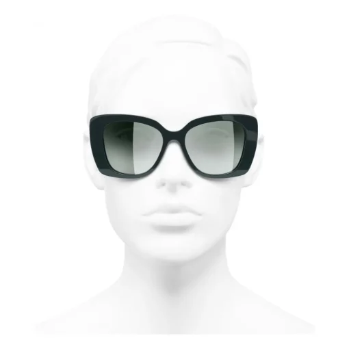 Chanel Sunglasses & Eyewear-- Square Sunglasses - Dark Green Mirror - Eyewear - Avvenice