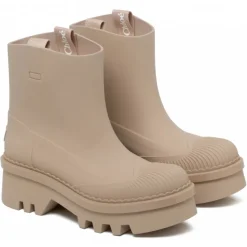 Chlo\u00e9 Shoes-Chloé - Beige Rose Raina Boots - Chloé Exclusive Luxury Collection - Avvenice