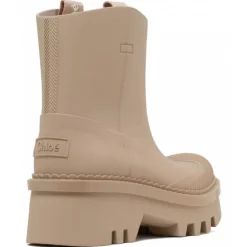 Chlo\u00e9 Shoes-Chloé - Beige Rose Raina Boots - Chloé Exclusive Luxury Collection - Avvenice